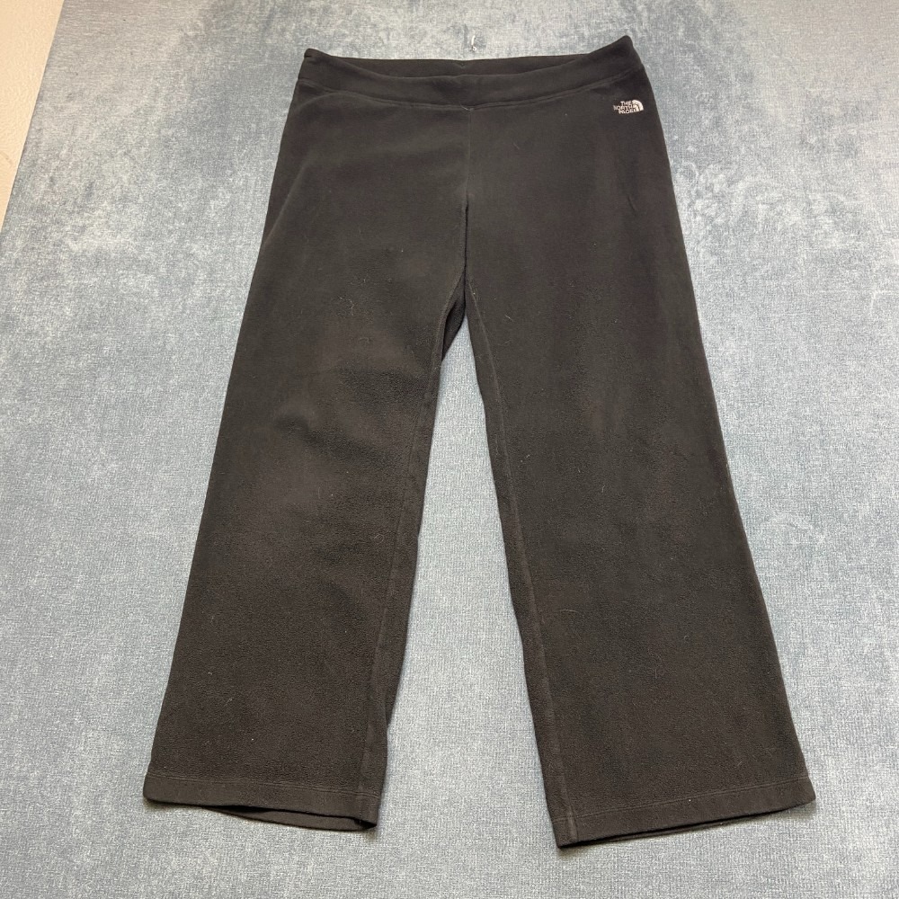 The North Face Polartec Classic Sweatpants Womens XL Black Fleece Lined Straight